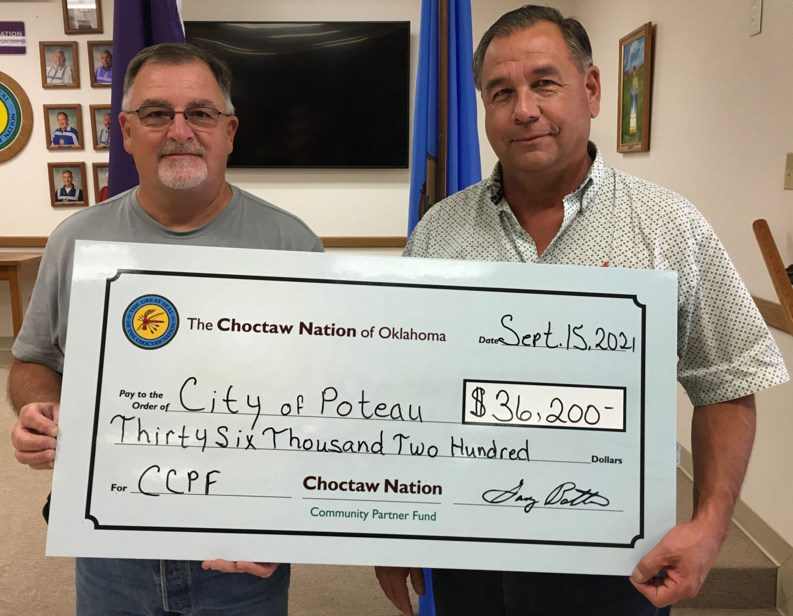 City of Poteau Gets Funds from Choctaw Nation